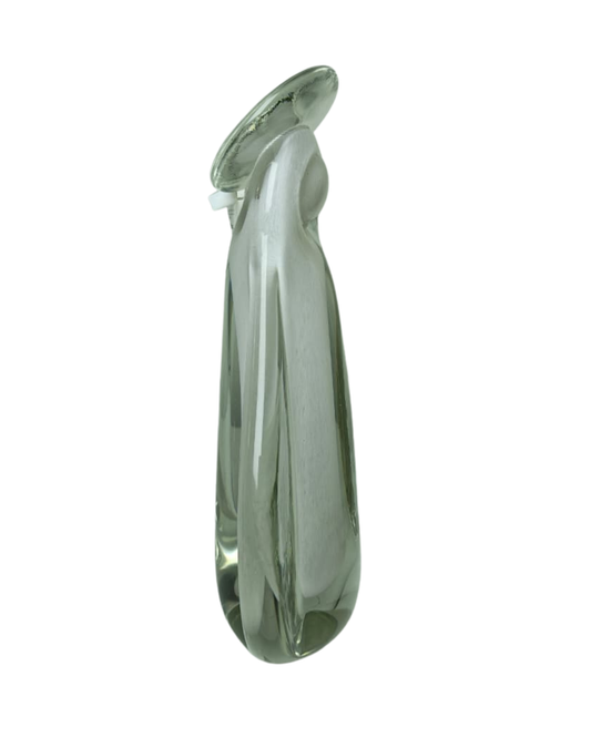Nossa Senhora em Vidro branco 24cm