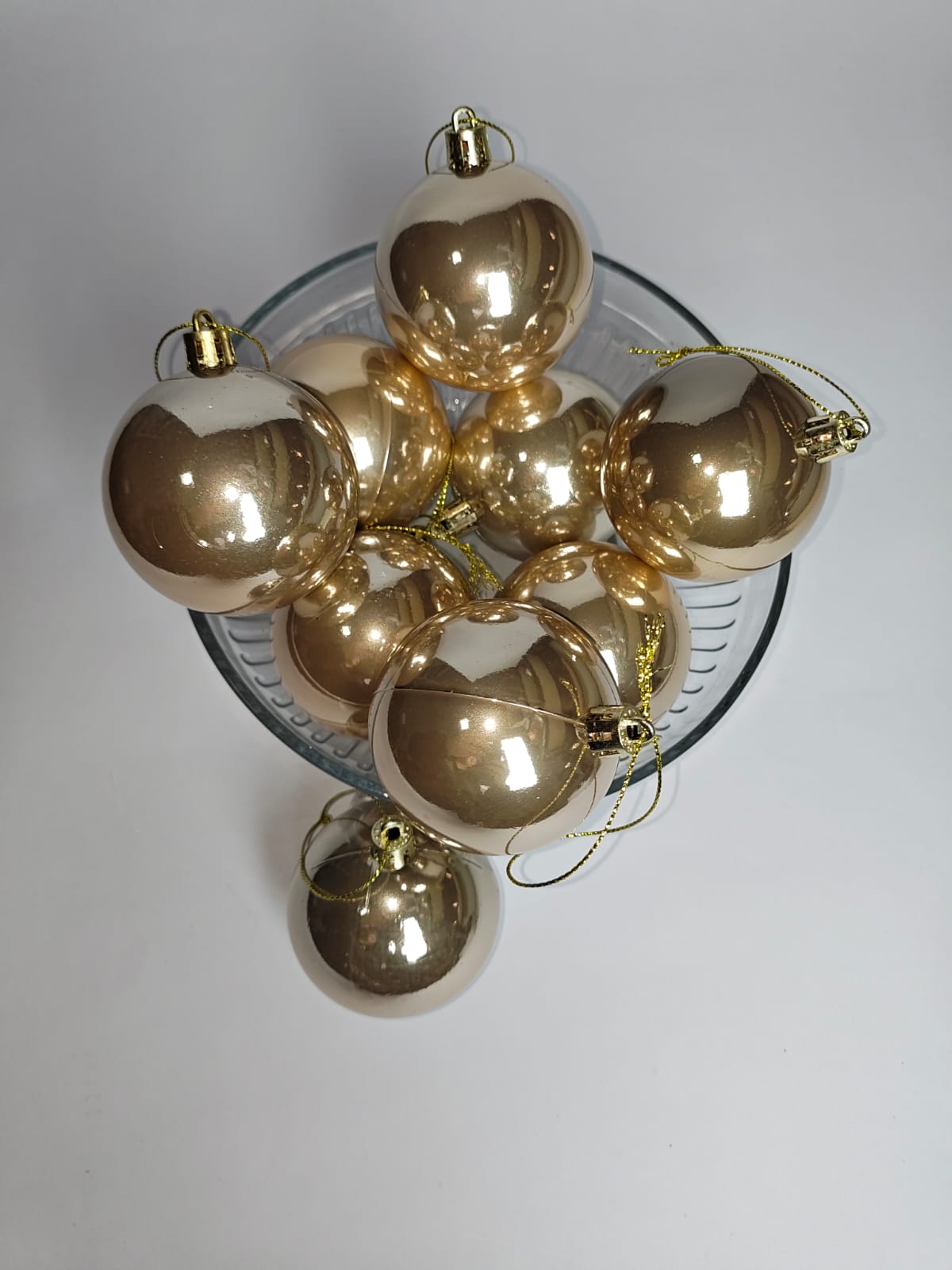 BOLA PEROLADA CHAMPANHE 6CM 9UNI