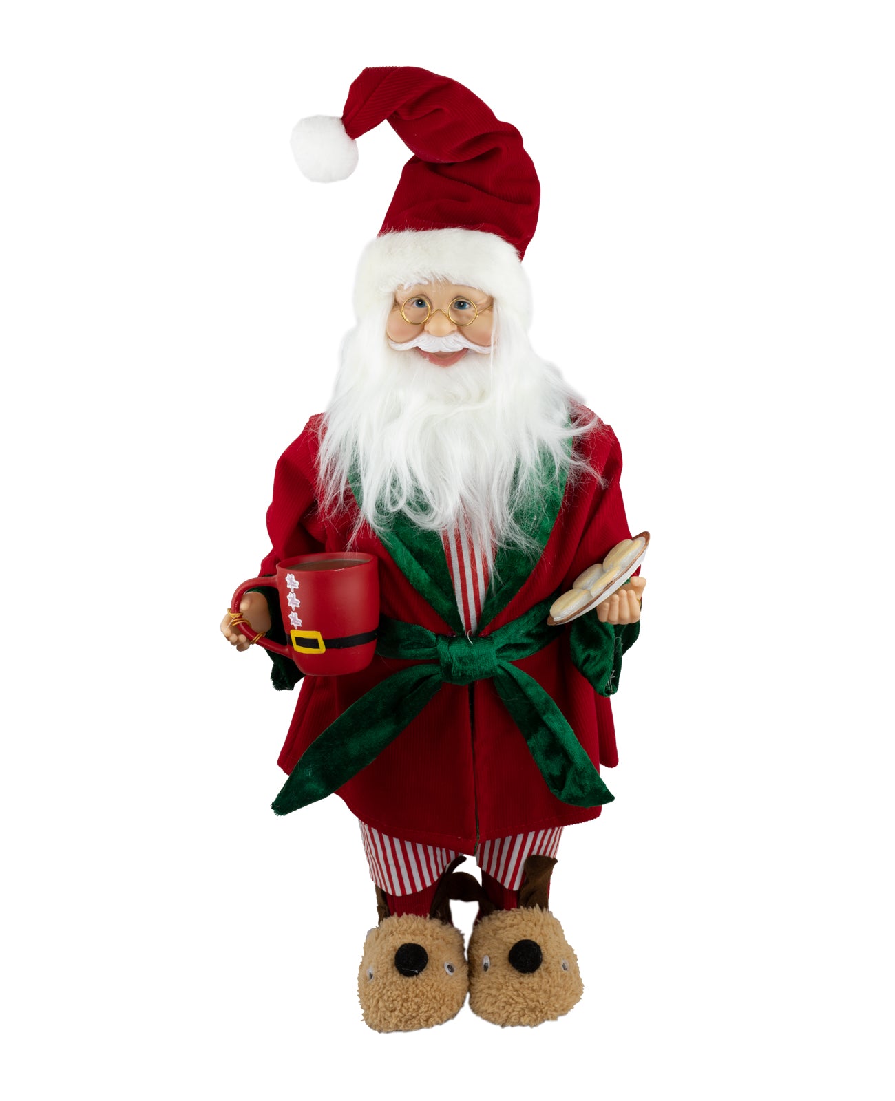 PAPAI NOEL ROUPAO VERMELHO COM XICARA E BISCOITOS