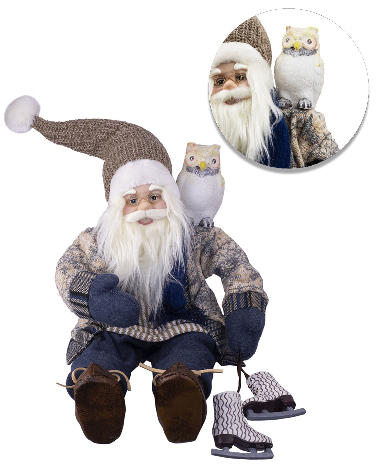 PAPAI NOEL PATINADOR SENTADO