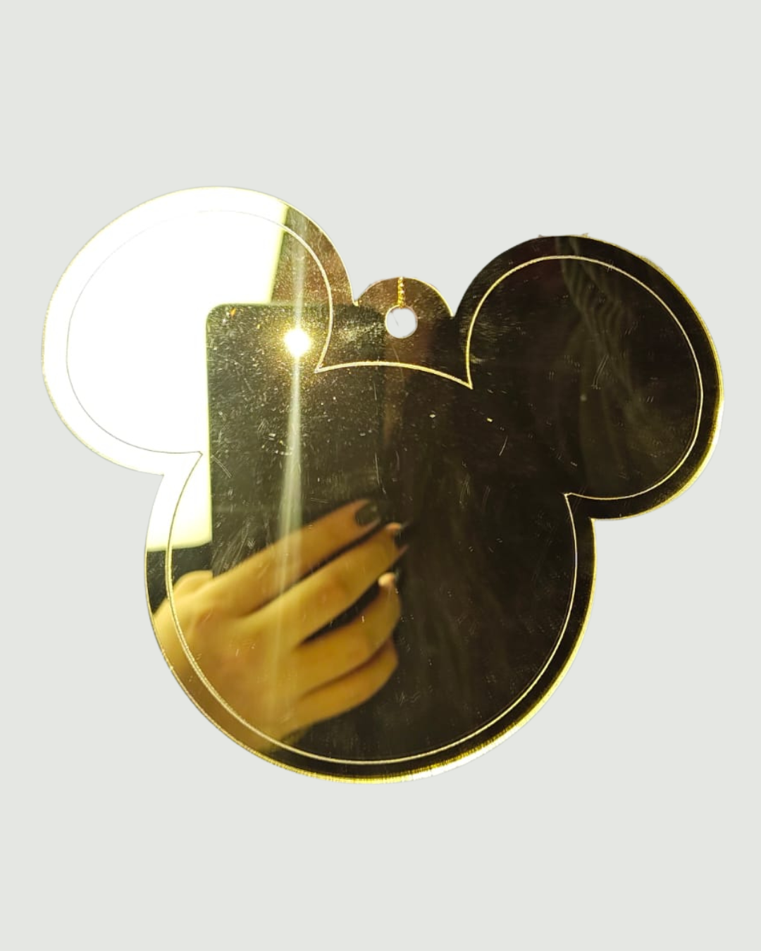 PENDENTE MICKEY ESPELHO G DOURADO 13,5X12CM