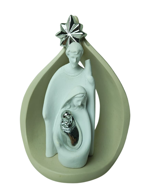 Sagrada Família Decorativa 16,5cm – Presépio Moderno