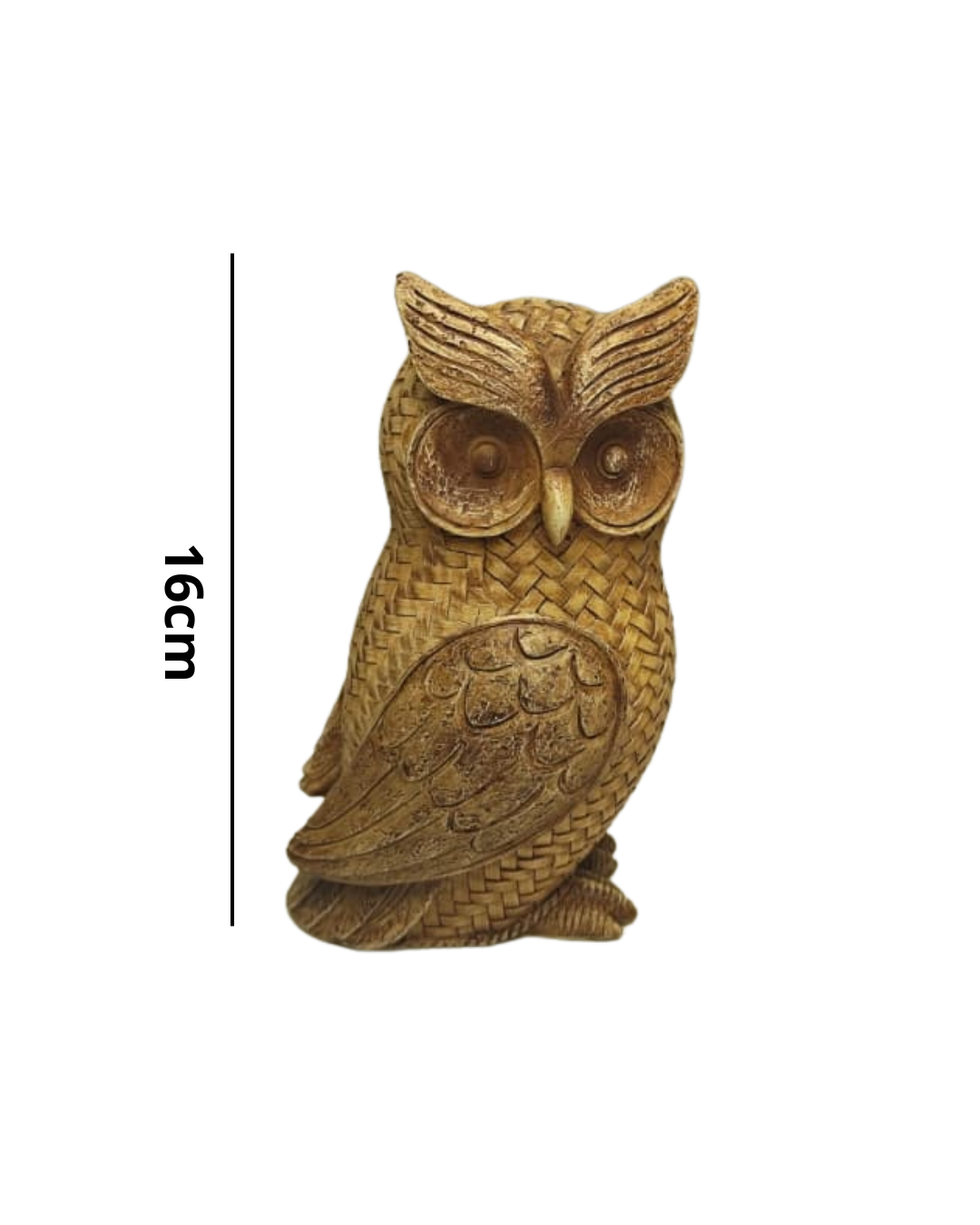 Kit Corujas Mãe e Filhote Decorativas 19,5cm e 14cm