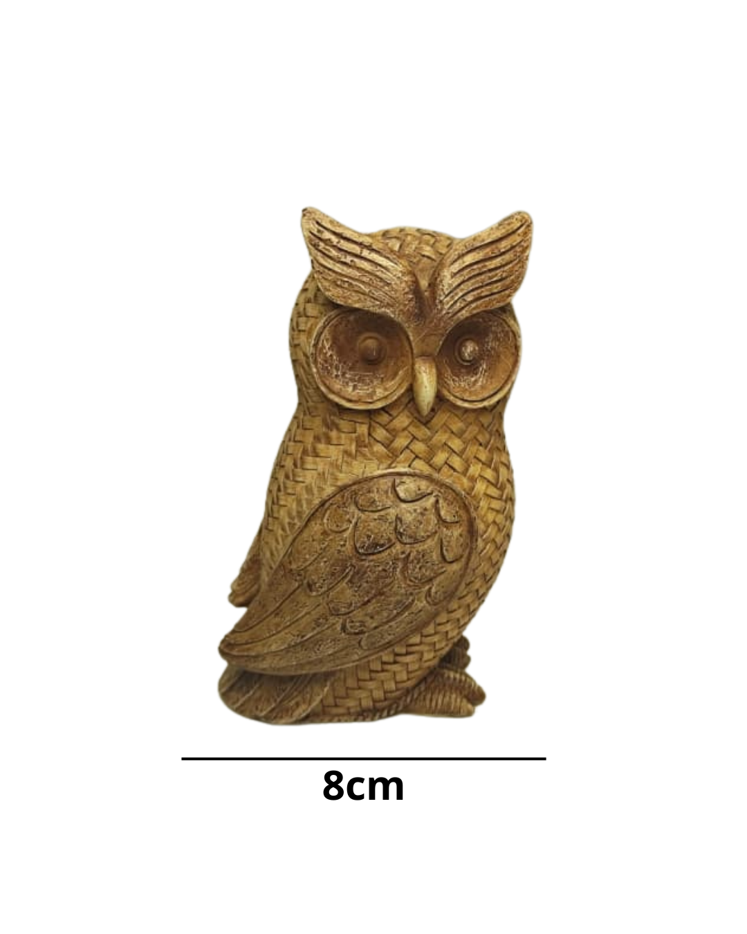 Kit Corujas Mãe e Filhote Decorativas 19,5cm e 14cm