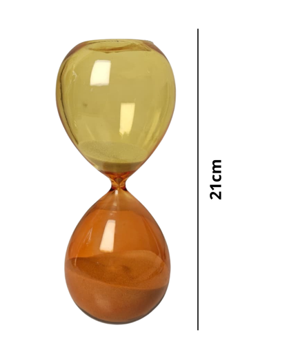Ampulheta Decorativa 30 Minutos Vidro Colorido 21cm