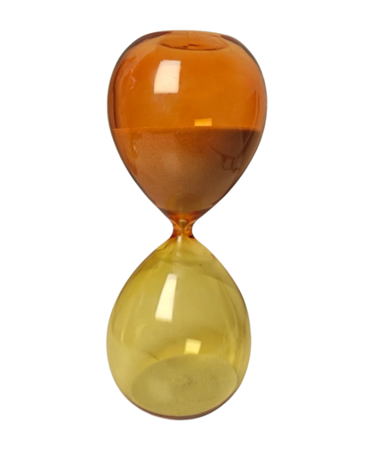 Ampulheta Decorativa 30 Minutos Vidro Colorido 21cm
