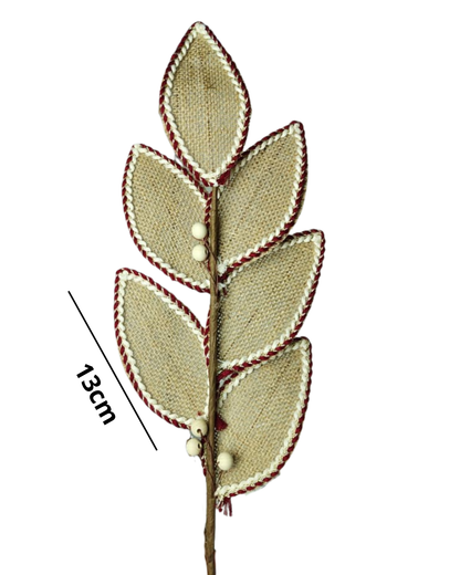 H. 6 FOLHAS RUSTICA JUTA C VERMELHO