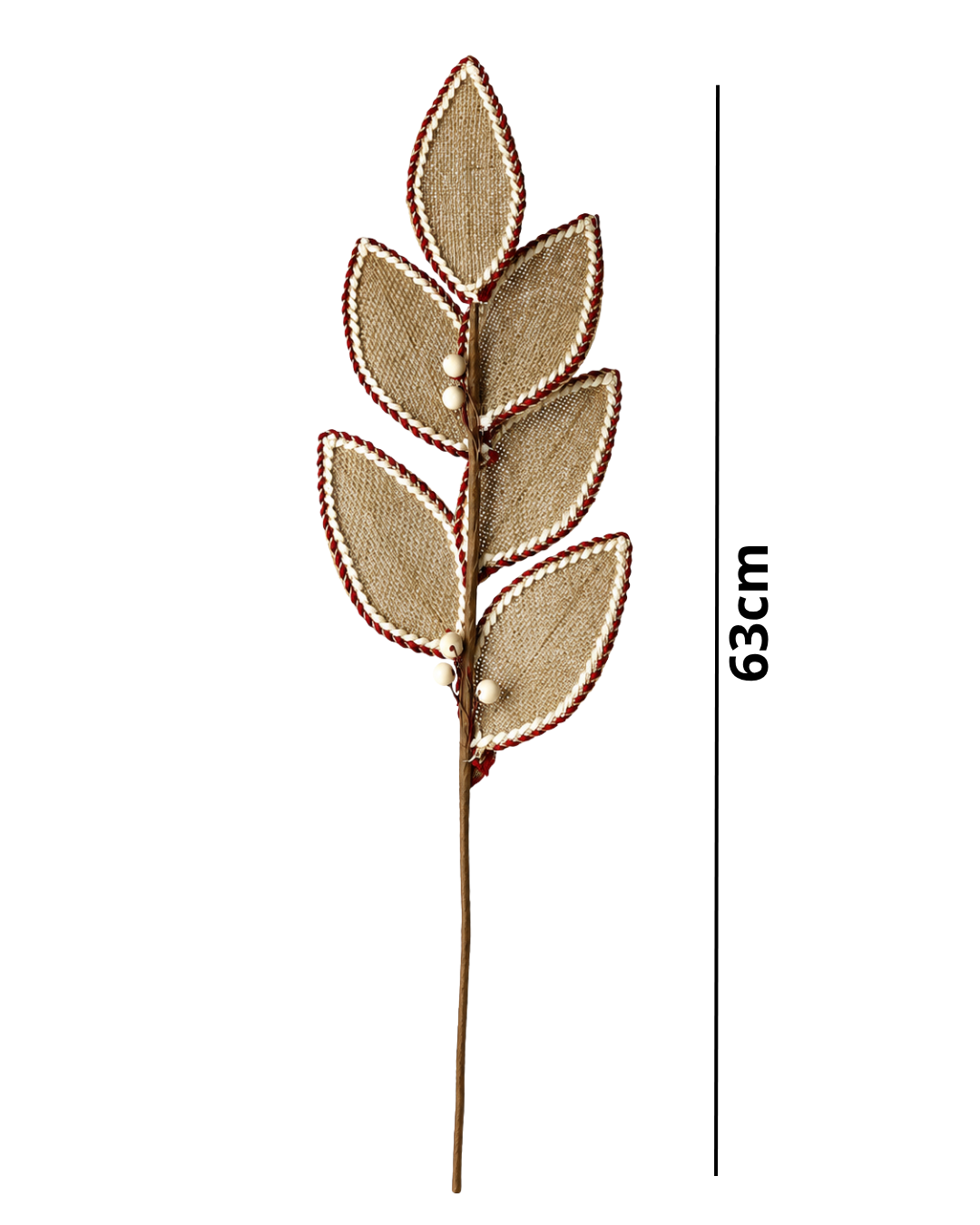 H. 6 FOLHAS RUSTICA JUTA C VERMELHO