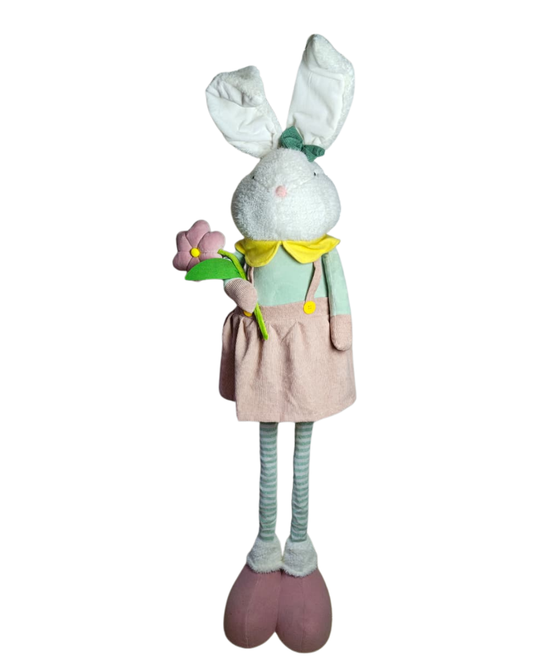 Coelho Decorativo de Páscoa 1,45m com Pernas Extensoras