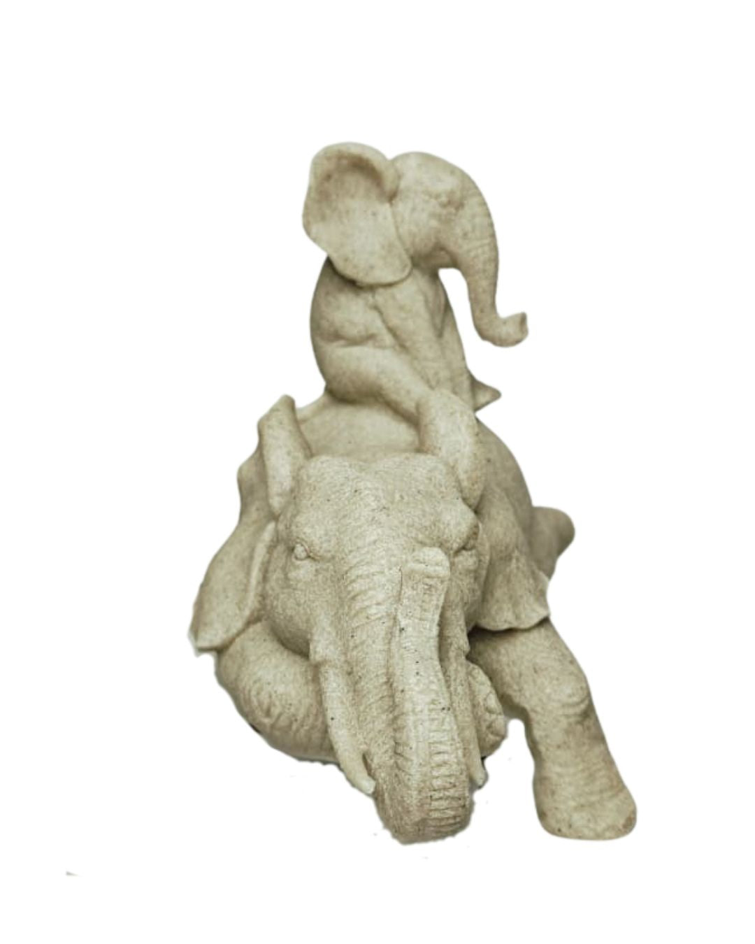 Escultura Elefantes Família em Resina 22cm Decorativa