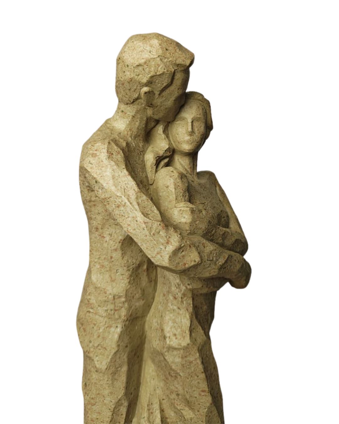 Escultura Família Amor e União em Resina 30cm Decorativa