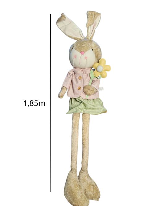 Coelho Decorativo de Páscoa 1,85m com Pernas Moles