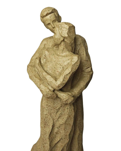 Escultura Família Amor e União em Resina 30cm Decorativa