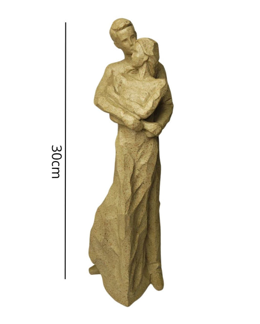 Escultura Família Amor e União em Resina 30cm Decorativa