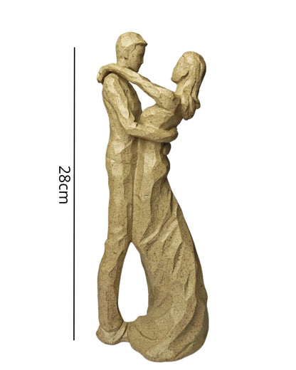 Escultura Casal Romântico em Resina 28cm Decorativa