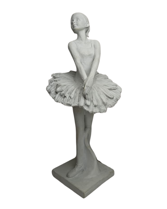Escultura Bailarina 26cm em Poliresina Decorativa