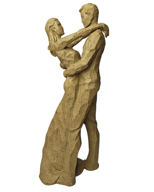 Escultura Casal Romântico em Resina 28cm Decorativa