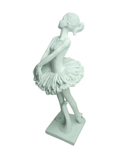 Escultura Bailarina 26cm em Poliresina Decorativa