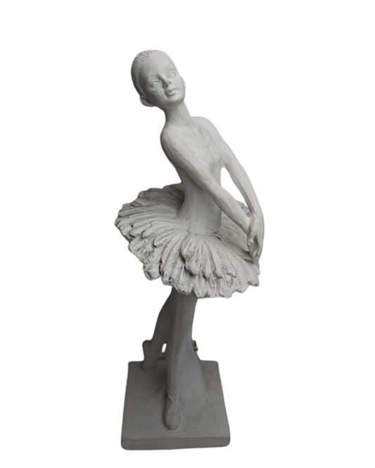 Escultura Bailarina 26cm em Poliresina Decorativa