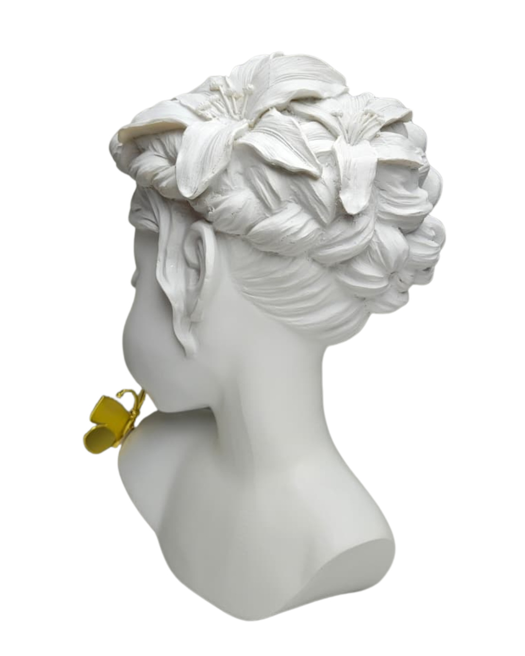 Escultura Decorativa Rosto Feminino 24cm Poliresina