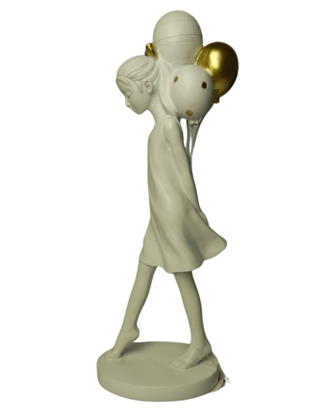 escultura menina em resina 27cm