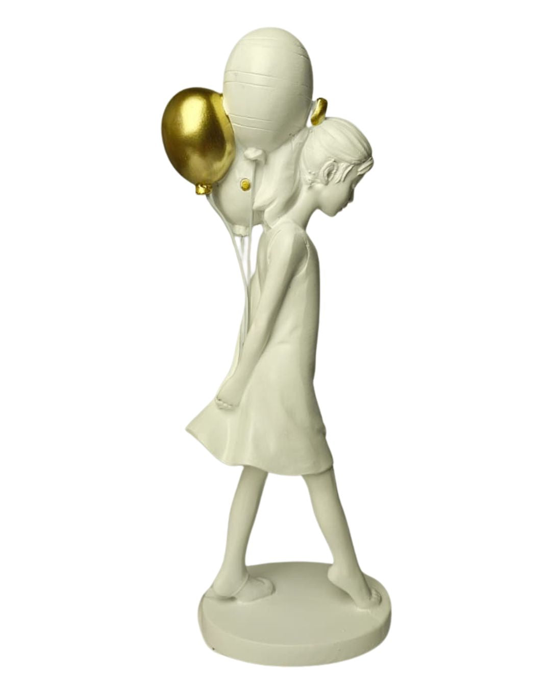 escultura menina em resina 27cm