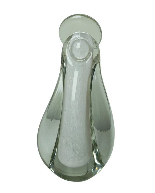 Nossa Senhora em Vidro branco 24cm
