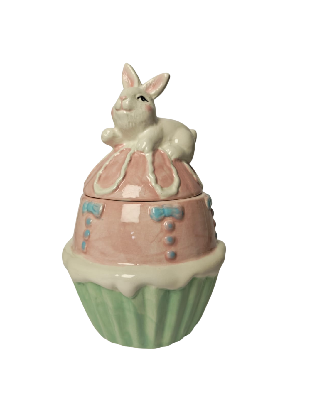 Bomboniere de Páscoa Coelho Cupcake Cores Claras