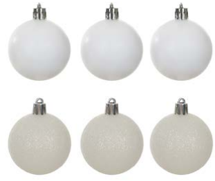 BOLA MISTA TUBO C/6 UND (BRANCO) 08cm