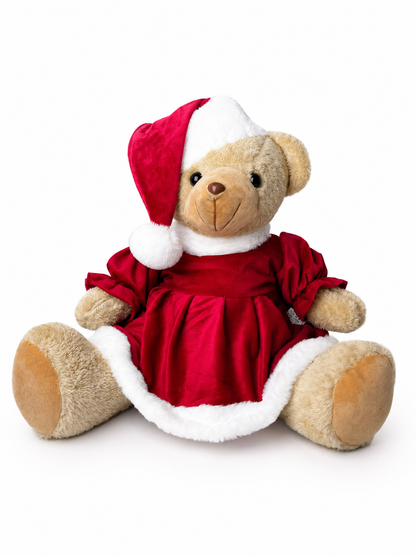 URSO PELUCIA NOEL 30CM MENINA