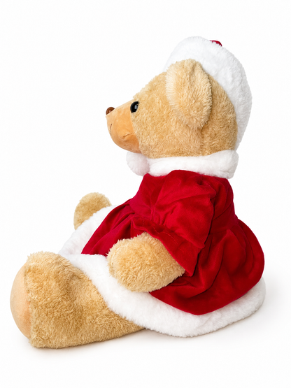 URSO PELUCIA NOEL 30CM MENINA