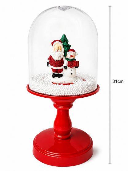 LANTERNA DECORATIVA NATALINA  C/ LUZ E SOM 31CM