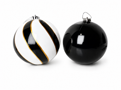 BOLA MISTA BRANCO E PRETO 15CM 2UNI