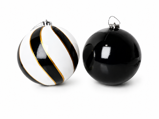 BOLA MISTA BRANCO E PRETO 15CM 2UNI