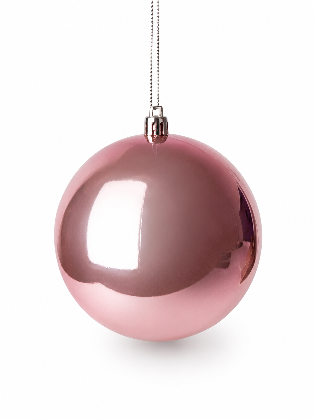 BOLA ROSA PEROLADA 10CM C 4UNI