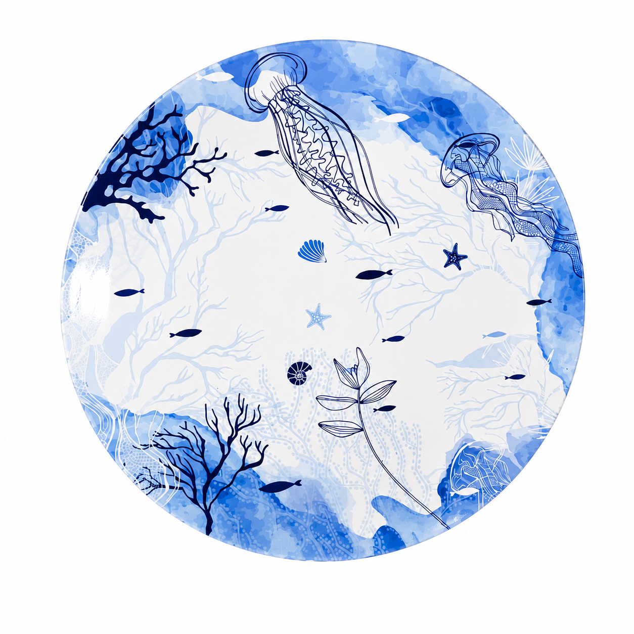 SOUSPLAT PLASTICO NAUTICA AZUL E BRANCO 33D