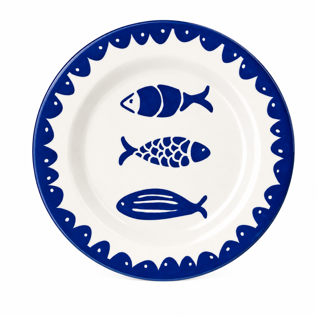 PRATO SOBREMESA PACIFIC AZUL E BRANCO 23D