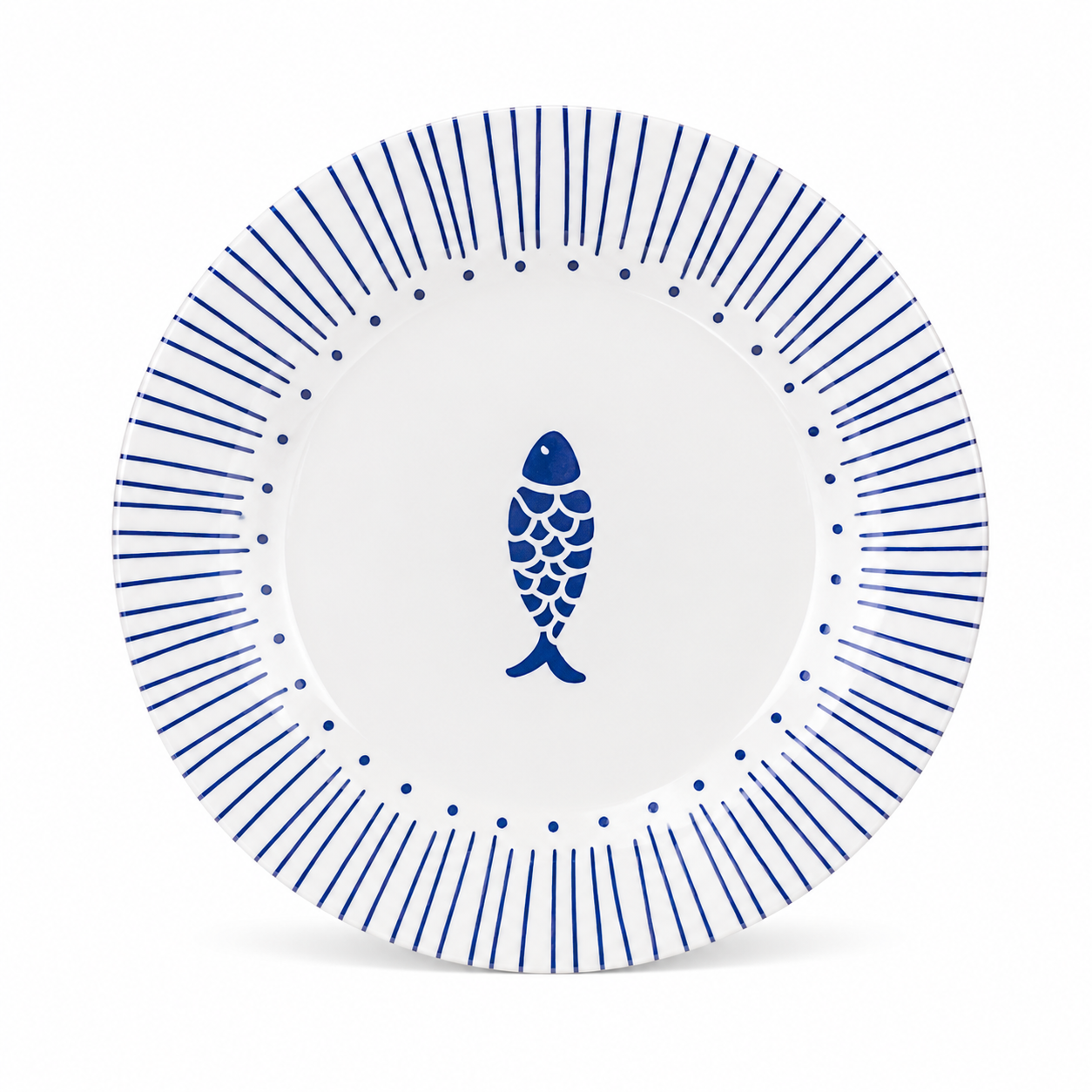 PRATO RASO MELAMINA PACIFICA AZUL E BRANCO 27,7D