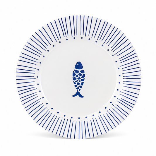PRATO RASO MELAMINA PACIFICA AZUL E BRANCO 27,7D