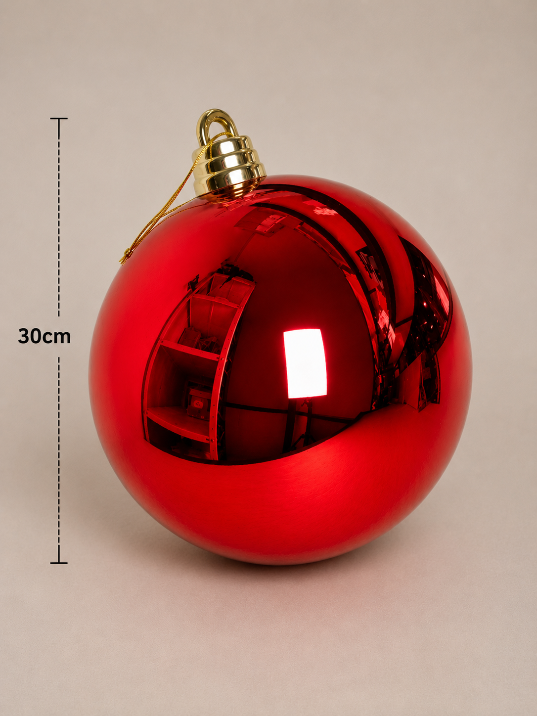 BOLA METALIZADA VERMELHA 30CM 1UNI