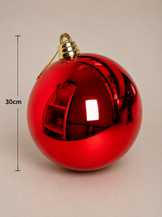 BOLA METALIZADA VERMELHA 30CM 1UNI