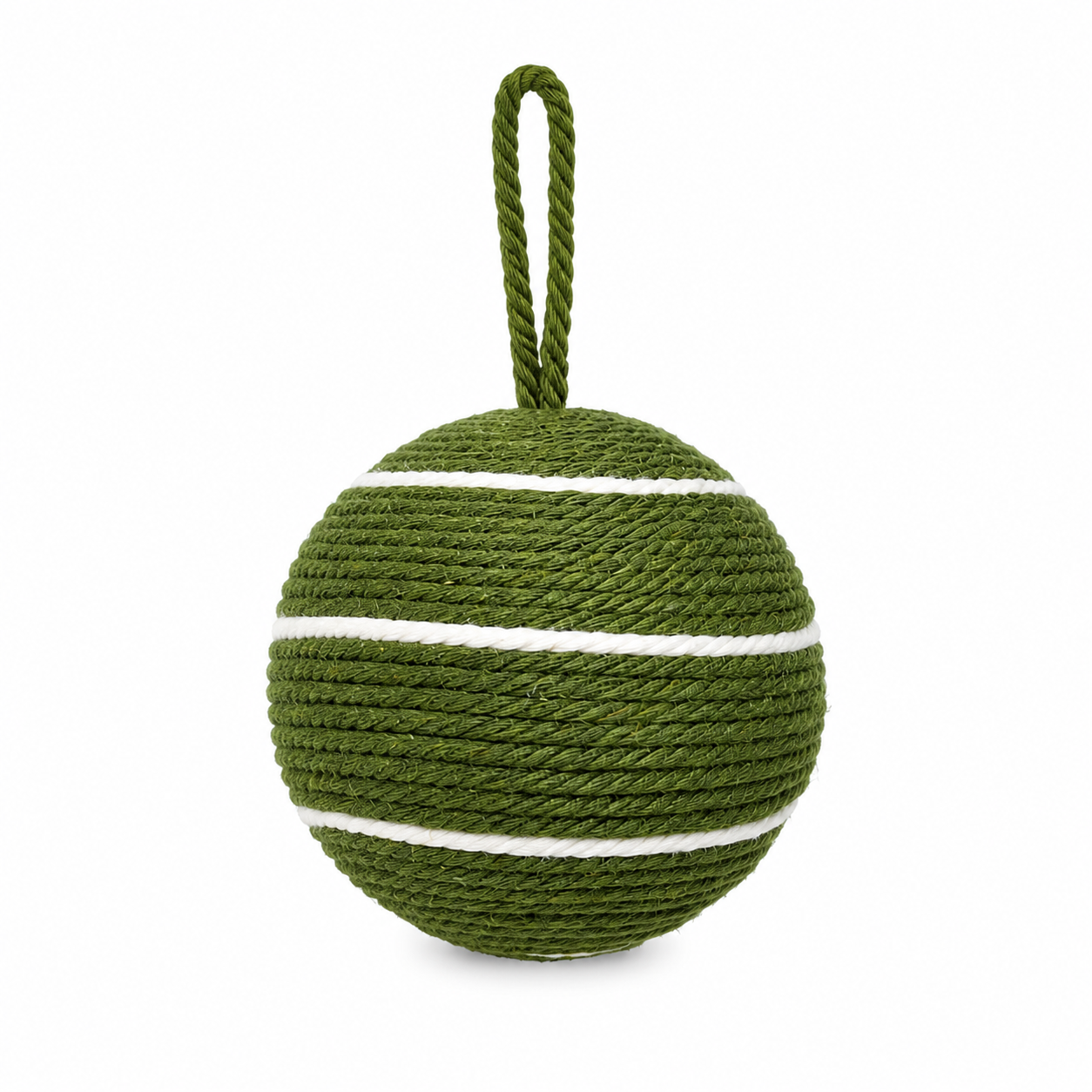 BOLA BARBANTE BRAN. C/ VERDE M. 8CM 1 UNI SORTIDO