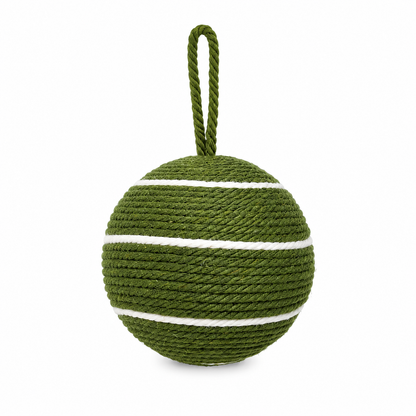 BOLA BARBANTE BRAN. C/ VERDE M. 8CM 1 UNI SORTIDO