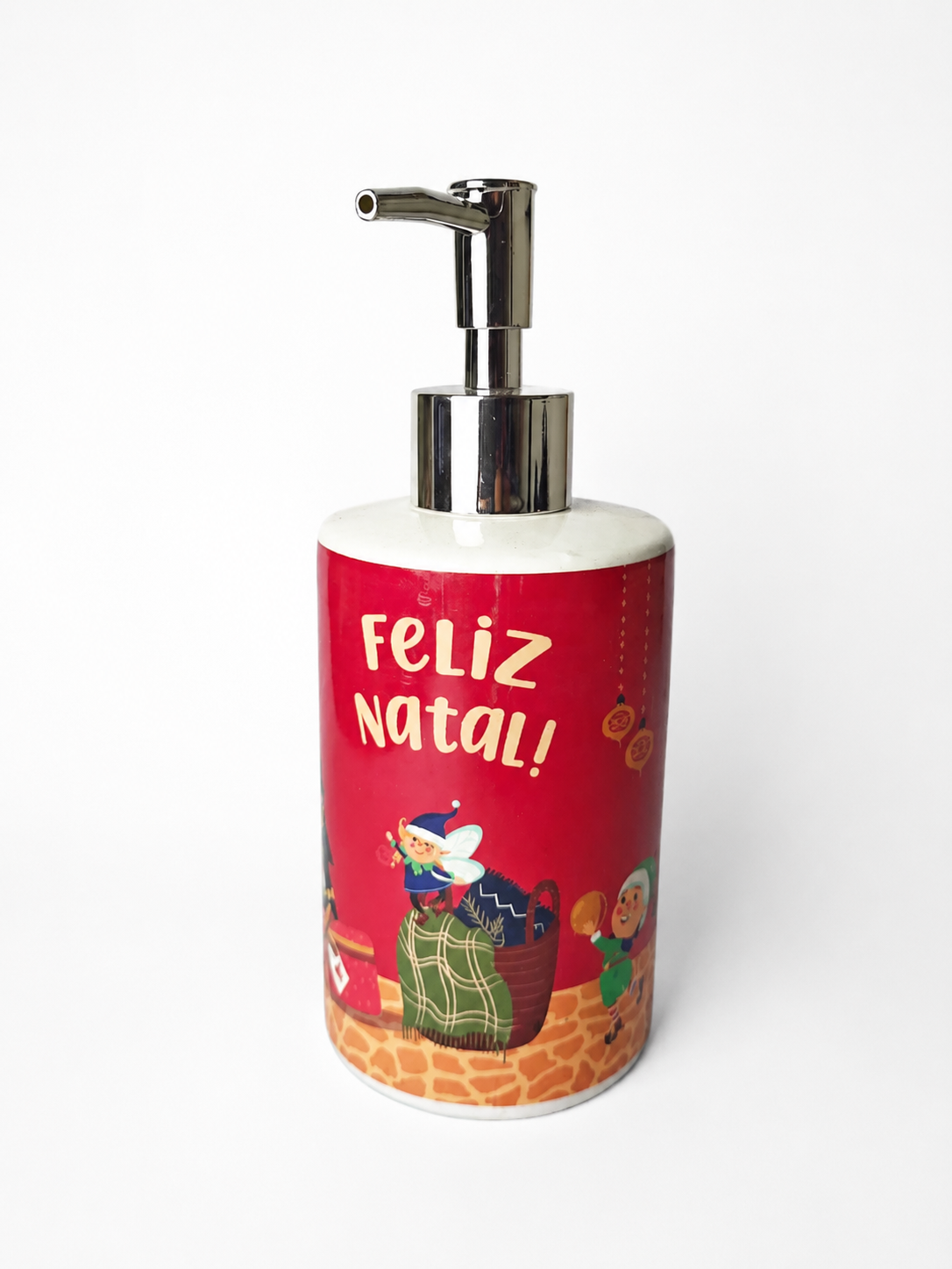 DISPENSER EM CERÂMICA FELIZ NATAL 18CM