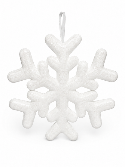 PENDENTE FLOCO DE NEVE C/ GLITTER 19,5CM