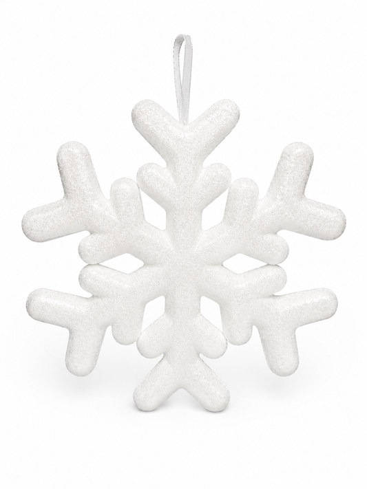 PENDENTE FLOCO DE NEVE C/ GLITTER 19,5CM