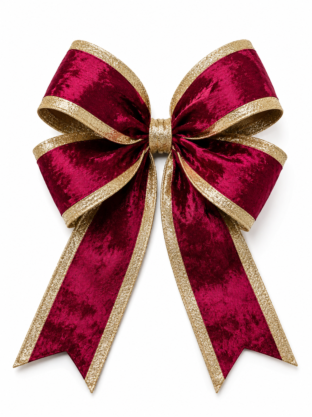 FITA ARAMADA VINHO AVELUDADA C/ DOURADO 10CM X 9.14M