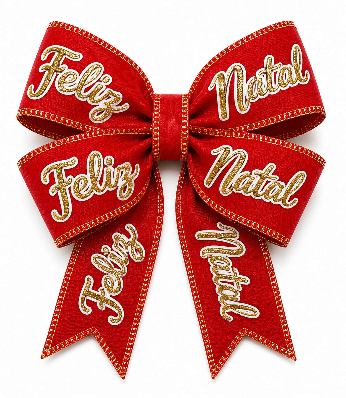 FITA ARAMADA VERM. C/ GLITTER DOURADO 6.3CM X 9.14M