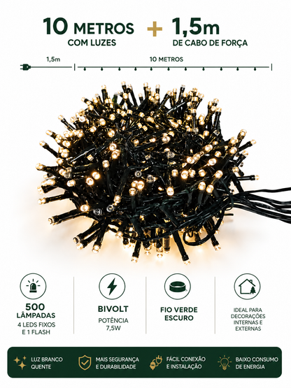 PISCA PISCA STROBO 500 LEDS 10M 4X1