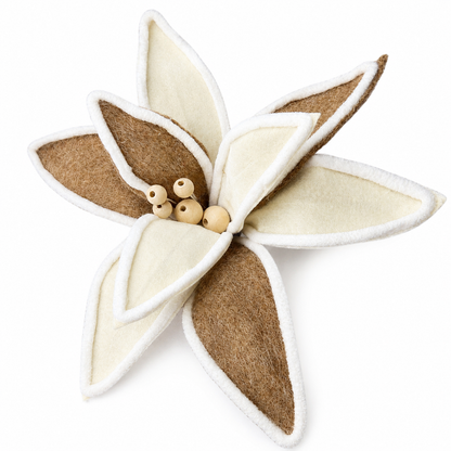 H. FLOR RUSTICA MARROM C/ CREME 57CM